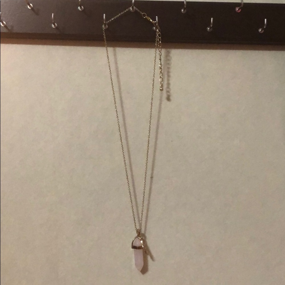 pink stone necklace